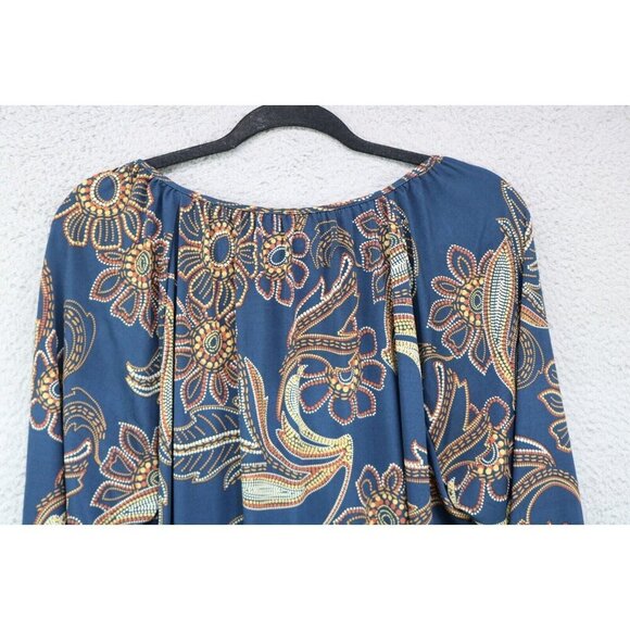 Susan Graver Artisan Long Bell Sleeve Tunic-Size 1X-Rhinestones - Picture 10 of 10